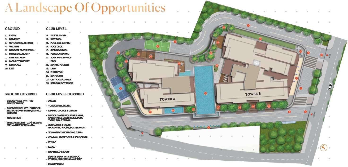 Master Layout Plan of The Dualis Project in Sector 46 Gurgaon